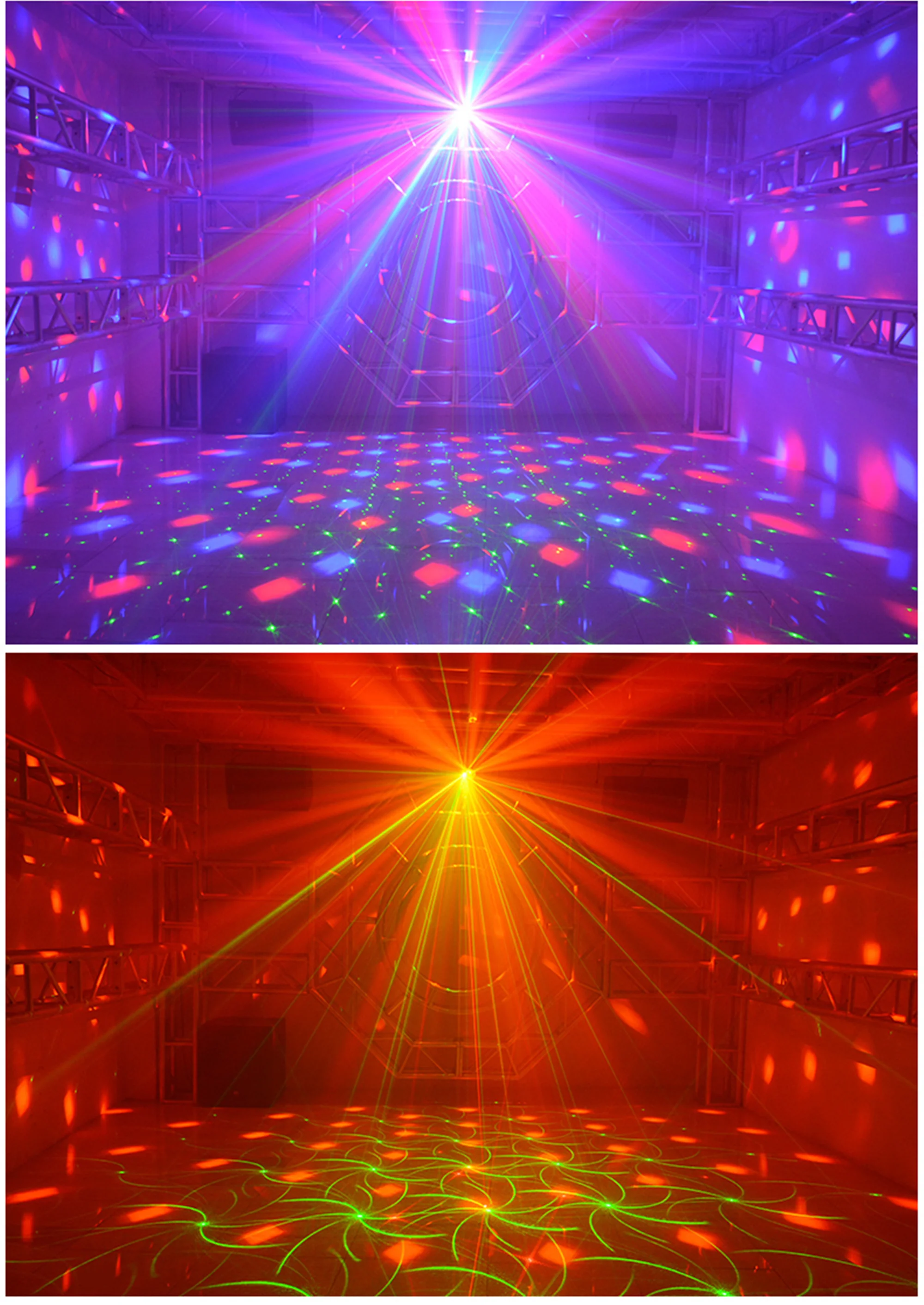 Luz de Дискотека Ла-ser проектор RGB Luz de escenario Дискотека светодиодный BOLA MÁGICA luces de fiesta sonidos activo centro de música