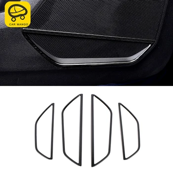 

CarManGo Car Accessories Door Audio Speaker Cover Sound Circle Ring Sticker Frame Interior Decoration for Audi Q3 F3 2018-2020