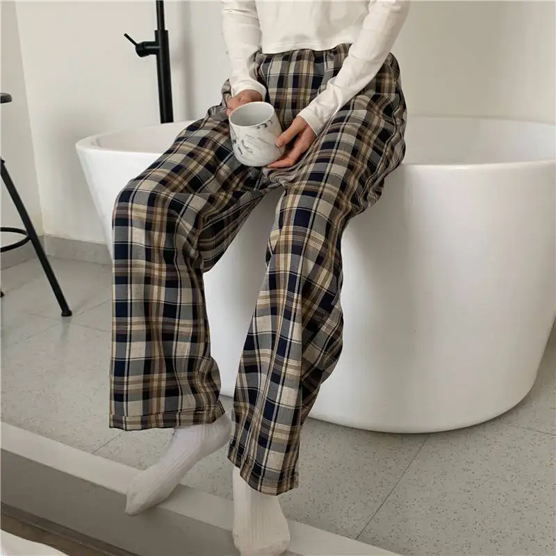 Checkered Pants For Women Vintage Plaid 