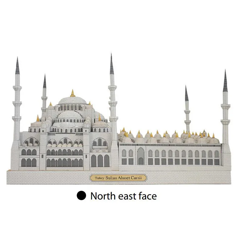 Turkish Blue Mosque 3D Paper Model Turkey Building World Famous Architectural Model Handmade DIY Educational Toy Collection