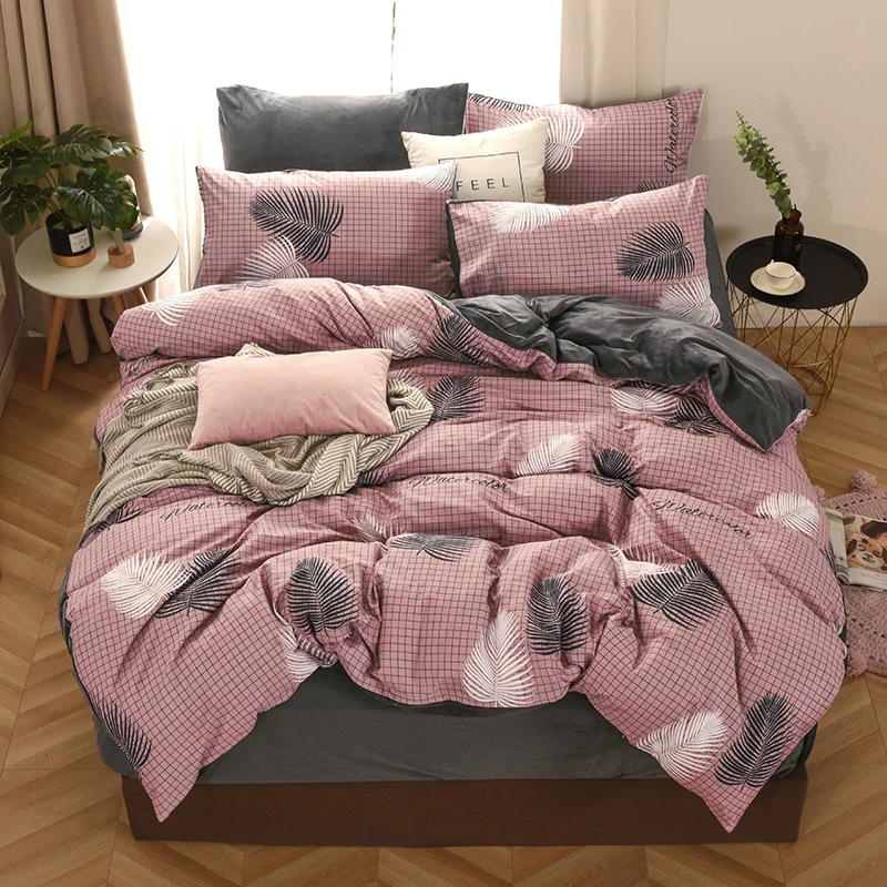 WL007 Хлопок, клубника, пододеяльник, королева, король, размер, детский мультяшный пододеяльник, постельное белье, удобное постельное белье - Цвет: WL007