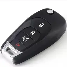 4B 3 + 1 botões Virar Chave Dobrável para Chevrolet 315MHZ com Transponder Chip PCF7941 HU100 Lâmina