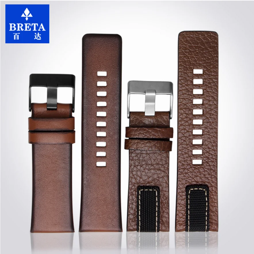 BRETA ремешок для часов кожаный для дизеля для DZ4318 DZ4283 DZ4281 DZ4323 DZ7343 26 мм часы браслет ретро