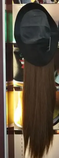 Новые синтетические волосы Кепка с покрывалом расширение модный длинный нарощенные кудрявые волосы с Бейсбол гибкий Кепки, размер s - Цвет: brown 2