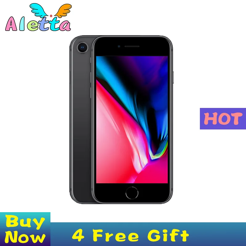 Unlocked Apple iPhone 8 4.7inch Face ID NFC ROM 64GB/256GB Smartphone A11 Hexa-core Apple Pay