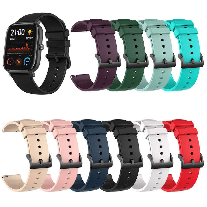 Soft Silicone Band Strap For Xiaomi Huami Amazfit GTS GTR 42MM Smart Watch 20mm Replacement Sport Watchband Bracelet | Электроника