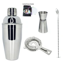 Профессиональные инструменты из нержавеющей стали 4 шт./компл. 550 мл коктейльный барный шейкер набор с коктейли Напитки буклет