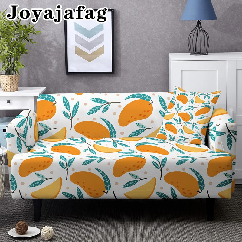 

Mango Pattern Printing Elastic Slipcovers For Living Room Hotel Decor Couch Cover Washable Anti-dirty Sofa Covers 1/2/3/4 Seater