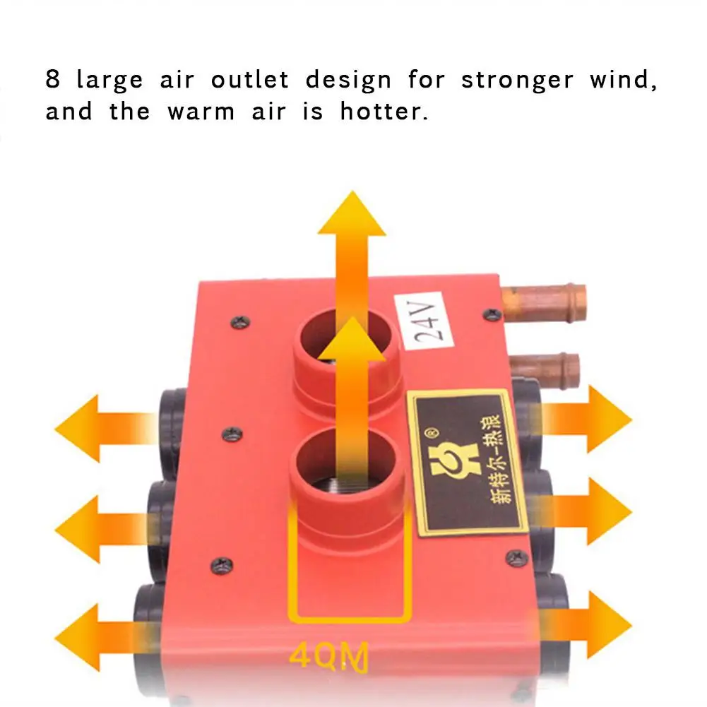 Универсальный автомобильный обогреватель, лобовое стекло, Разогреватель, 12 В, 24 В, воздушный обогреватель с пультом дистанционного управления, 8 больших воздушных розеток, быстрый нагрев