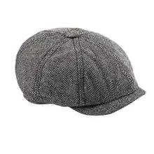 Винтаж Для Мужчин's берет Кепки зимние однотонные Цвет шляпа с широкими полями с голенищем «гармошкой», Шапка-бини для выпечки хлеба и шляпа