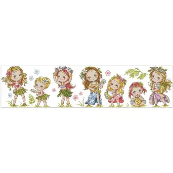 

TOP Sister Aloha patterns Counted Cross Stitch 11CT 14CT 18CT DIY Cross Stitch Kits Embroidery Needlework Sets