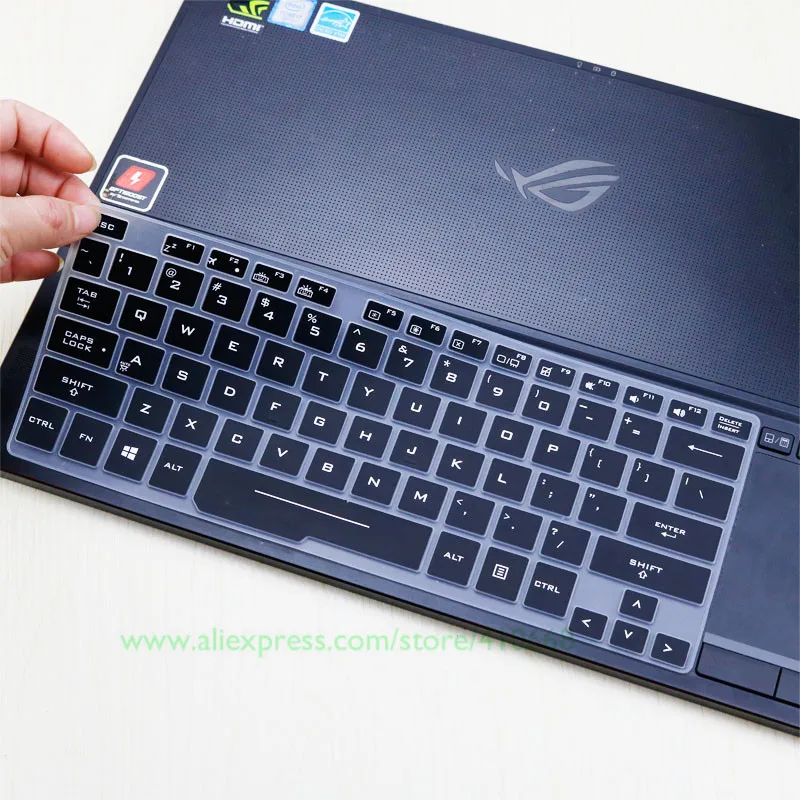 Силиконовый чехол Защита для ноутбука для ухода за кожей кожи ASUS ROG Зефир GX501GI GX501GI GX501 GX531 GX531GS GX531GV GX531GX 15,6" - Цвет: Black