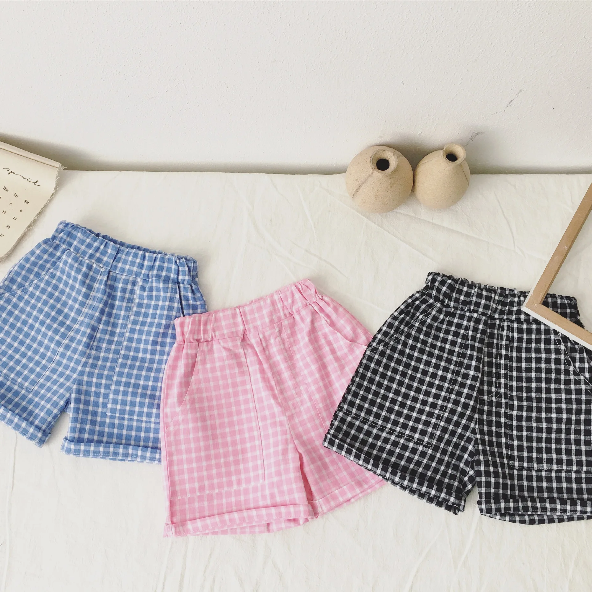 

Childrenswear 2019 Summer Wear New Style Infants Child Korean-style INS-Style Plaid Men And Women Children Shorts
