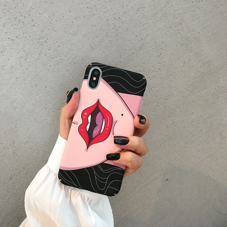 Матовый чехол для телефона iPhone7 защитная задняя крышка с принтом Fundas iPhone Xr 6 6s 7 8 Plus