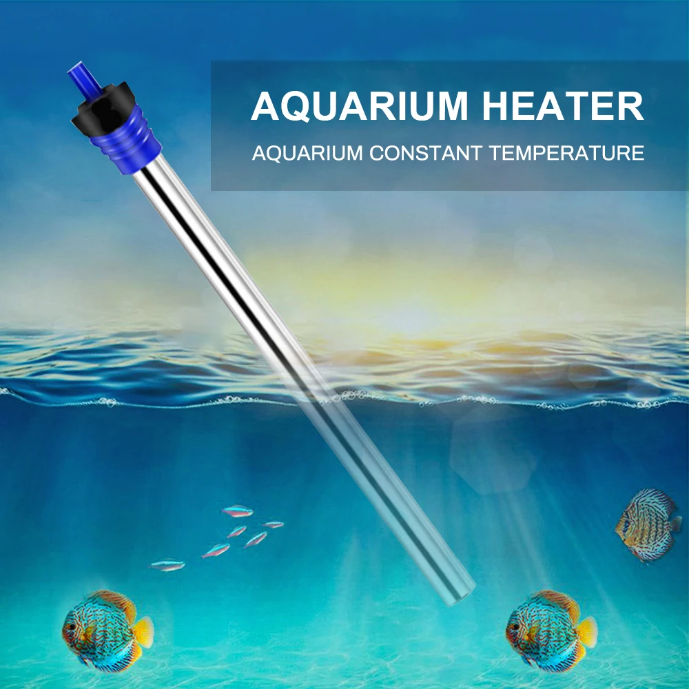 Погружной аквариумный аквариум из нержавеющей стали, нагреватель для аквариума, термостат, нагревательный стержень 50 Вт/100 Вт/200 Вт/300 Вт/500 Вт