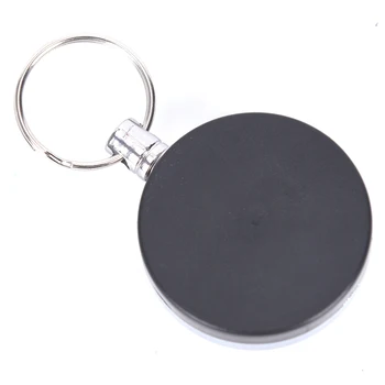 

1pc Unique Silver Metal Retractable Pull Key Chain Reel ID Badge Lanyard Name Tag Card Badge Holder Reel Recoil Belt Clip