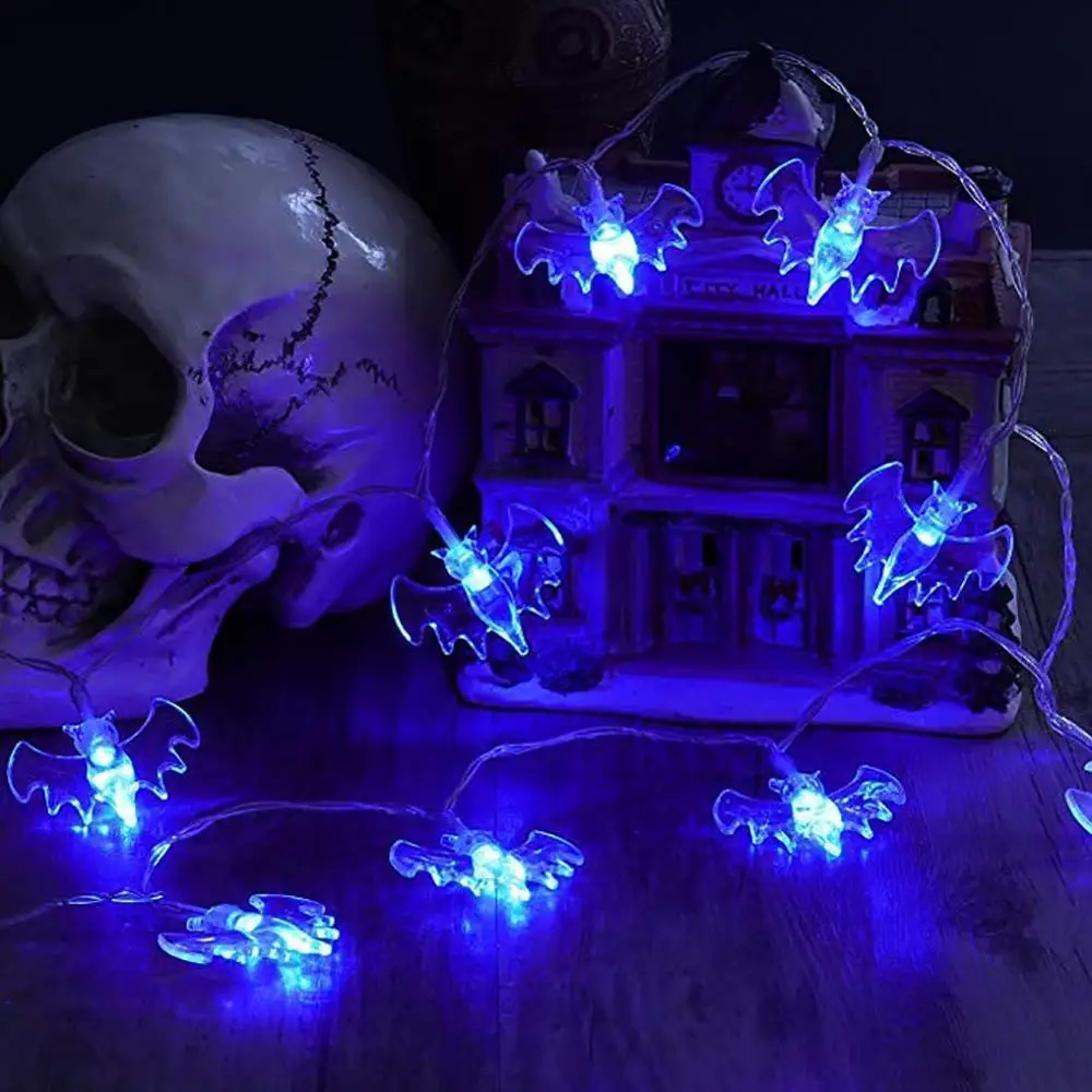 Хэллоуин Led Праздничная гирлянда летучая мышь-фонарь гирлянда на батарейках вечерние украшения сказочные огни садовое наружное освещение