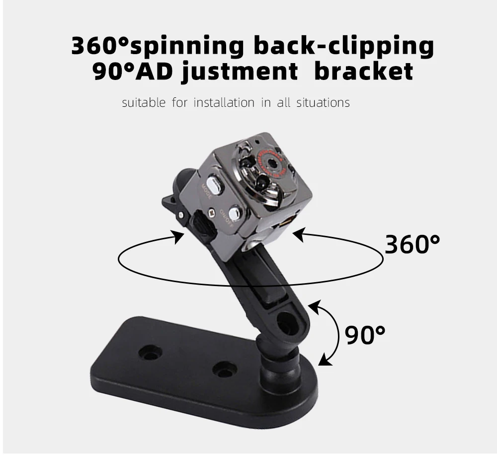 SDETER Mini Camera Camcorders 720P Camera Sport DV IR Night Vision Motion Detection Small Camcorder DVR Video Recorder Camera
