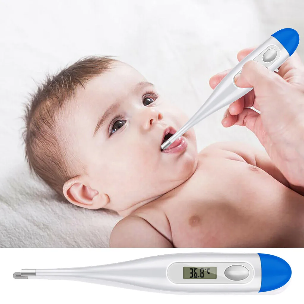 

In Stock ! Digital Thermometer LCD Display Oral Ear Underarm Audible Fever Alarm For Baby Children and Adults Fahrenheit