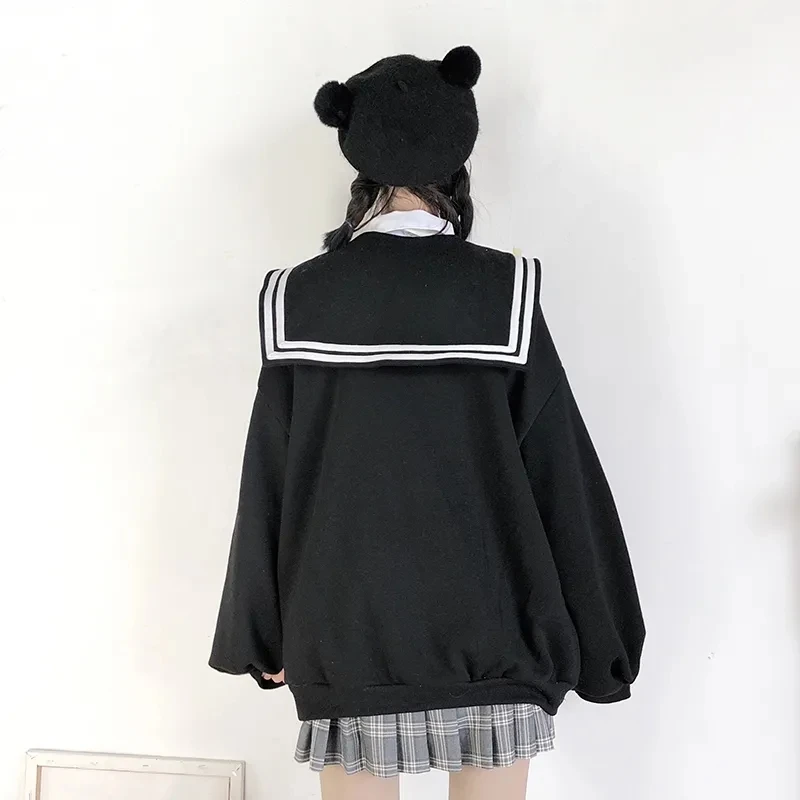 Sailor collar sweatshirt Clearance