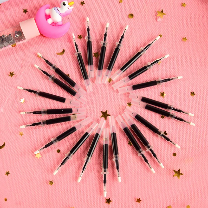 10pcs/set Short Refills Quicksand Pen 0.5 mm Special Refills Stationery School Office Supplies Students Learning Tools