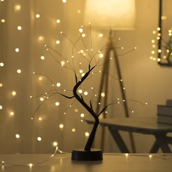 

Lantern Led Copper Wire Light Tree Light Touch Switch Pearl Sky Star Usb Night Light Without Battery For Halloween Christmas DIY