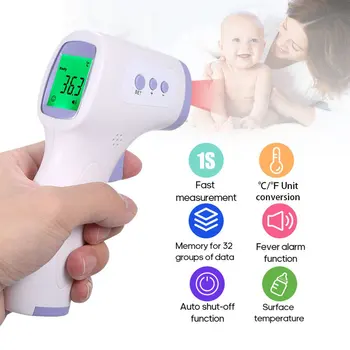 

Body Temperature Gun Convenient And Non-contact Infrared Forehead Thermometer Practical Ear Temperature