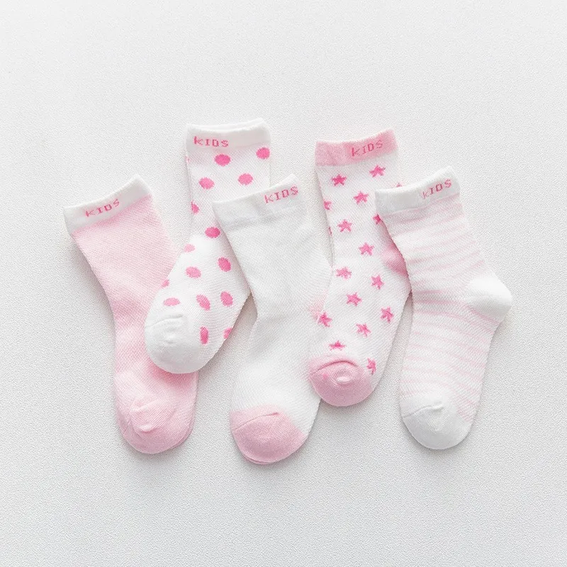 Lytwtw/1 пара, летние хлопковые носки для малышей, детские носки для девочек и мальчиков, детские носки в полоску со звездами и в горошек для новорожденных