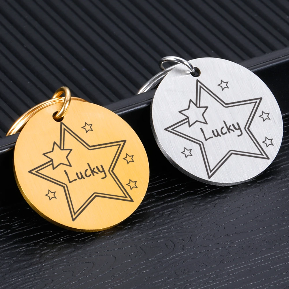 Personalized Pet ID Tag Engraved Pet ID Name for Cat Puppy Address anti-lost Dog Collar Tag Pendant Pet Accessories