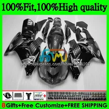 Инъекции для KAWASAKI ZX 14R ZX14R 06 07 08 09 10 11 21BS. 129 ZZR1400 ZX-14R 2006 2007 2008 Черный Серый 2009 2010 2011 обтекатель