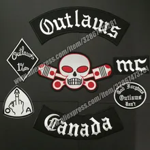 Outlaws Hells нашивки Канада вышитые железные байкерские нашивки Значки для мотоциклетной куртки жилет старый всадник нашивки Outlaws