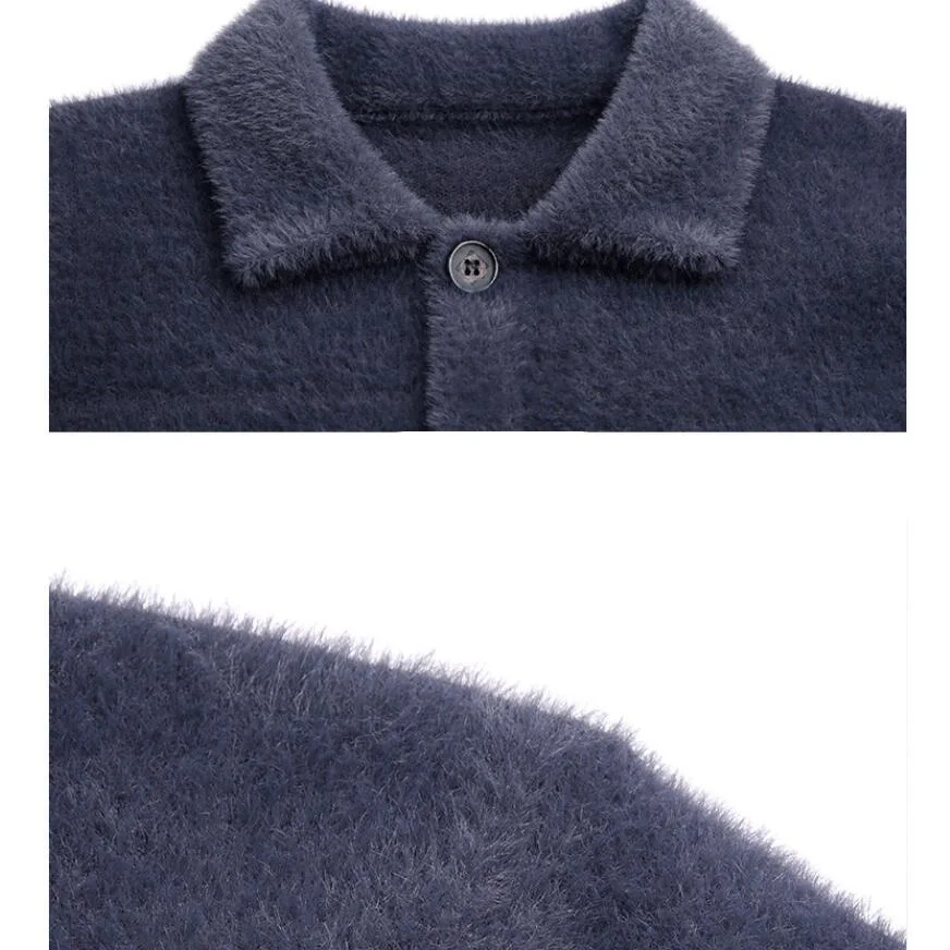 Reviews 2019 Brand clothing Men keep warm in winter slim fit Mink wool Jackets/Male High quality Leisure coat Plus size S-4XL