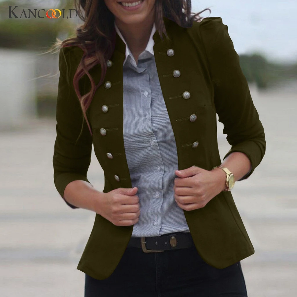 Most effective KANCOOLD coats Women Winter Warm Vintage Tailcoat Jacket Overcoat Outwear Uniform Buttons new woman