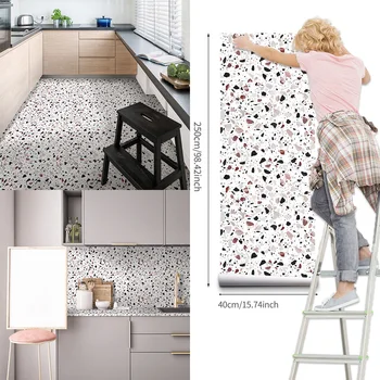 

Stickers Wall Sticker Home Decor 40*250cm Roll Waterproof Terrazzo Wall