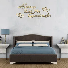 Funlife международная торговля английские наклейки на зеркало с надписью настенные наклейки Kiss Me Goodnight MS361352