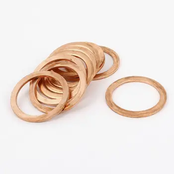 

10Pcs 27mm x 35mm x 2mm Metric Ring Shape Copper Flat Washer