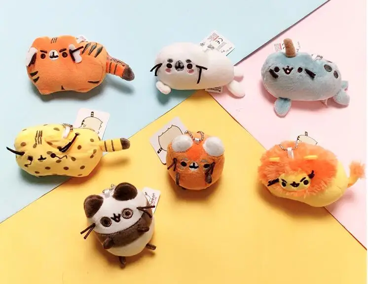 

35pcs/Lot Original Japan brand Plush Pusheen kawaii keychain keychains keychain pendants toys for children