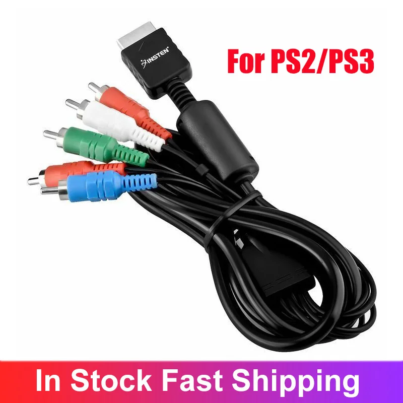 

1.8m HD Component Cable Cord For Sony Playstation 2/3 Slim For PS2/PS3 TV AV Video-Audio Cable With Magnetic Ring Accessories