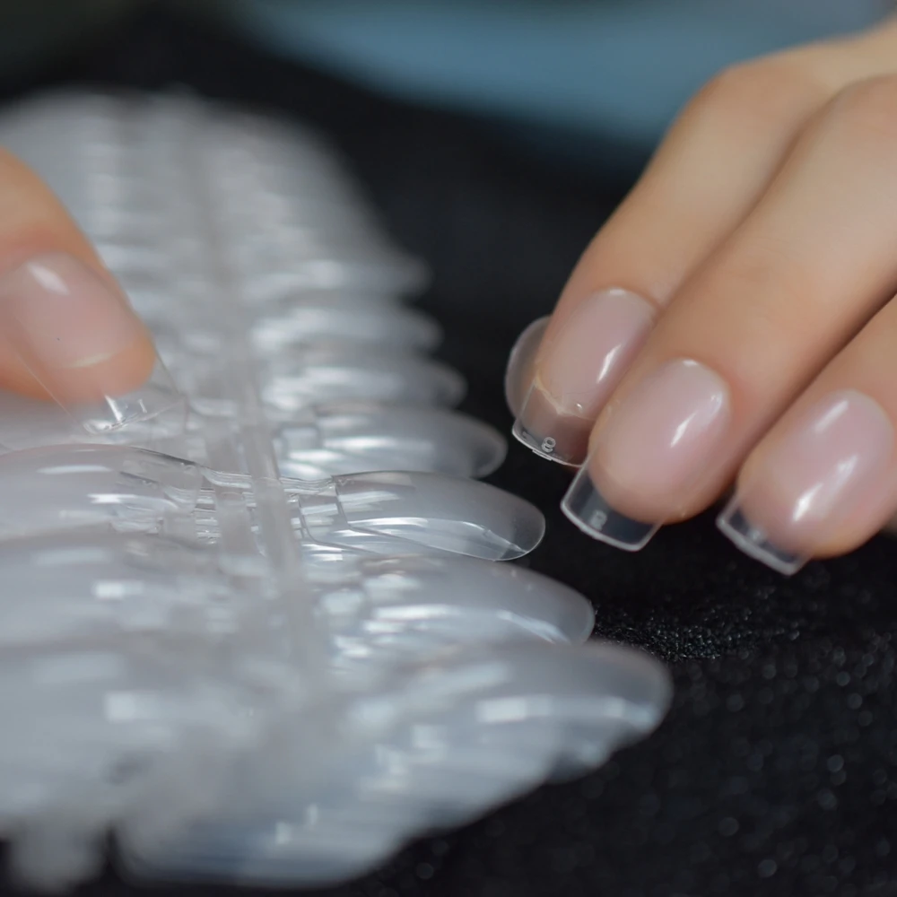 L3009 Прозрачный Средний искусственный клей для ногтей Pratice Salon DIY поддельный клей для ногтей квадратный натуральный накладной гвоздь - Цвет: L3009