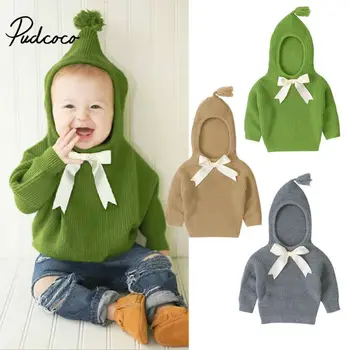 

Knit Baby Sweater 2020 Winter Infant Newborn Pullovers Sweaters For Toddler Boys Girls Hooded Spings Autumn Baby Girls Coat