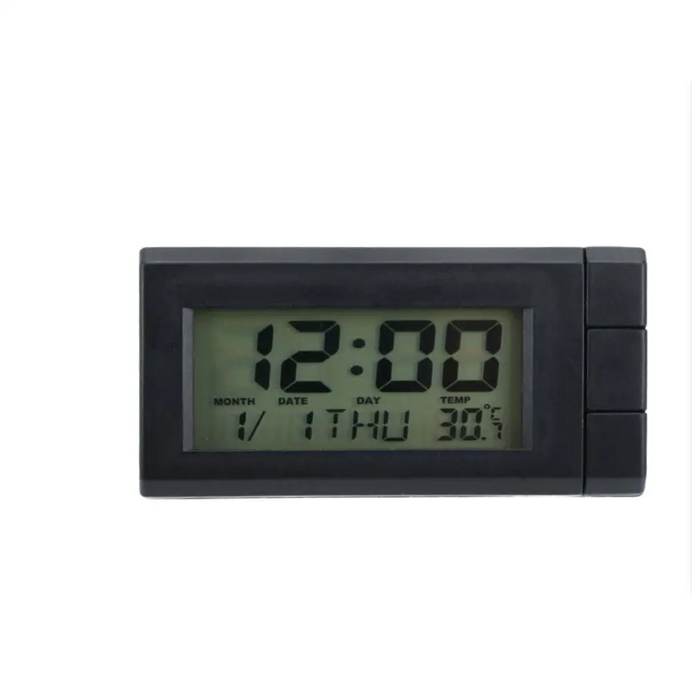 MulanimoCar Automobile Digital Clock Mini Auto Watch Automotive Month Date  Backlight Decoration Ornament 