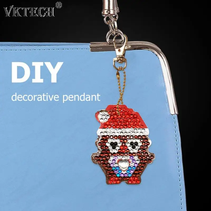 5 шт. Рождество DIY полная дрель алмазное Paintng брелок Санта-Клаус рождественские брелки Navidad рождественские украшения для дома