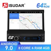 Isudar универсальный автомобильный мультимедийный плеер 1 Din Android 9 7 дюймов съемный мульти сенсорный экран Восьмиядерный стерео радио gps ram 4 Гб