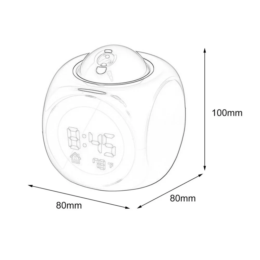 ЖК Проекционный голосовой говорящий Будильник Подсветка электронный цифровой будильник настольные часы с температурным дисплеем часы ABS