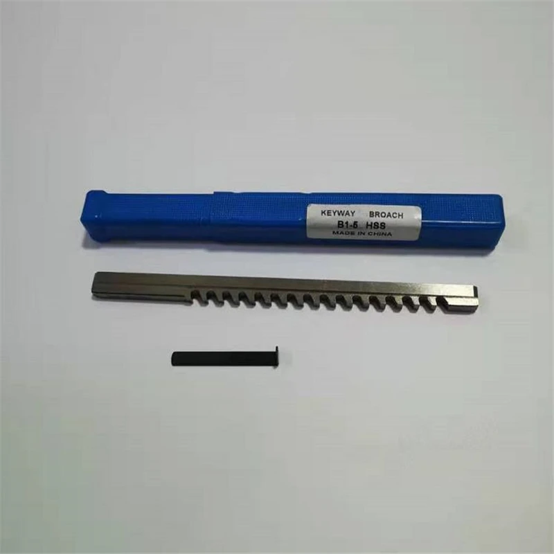 5mm B1 Push-Type Keyway Broach Metric Sized with Shim High Speed Steel Cutting Tool for CNC Machine New