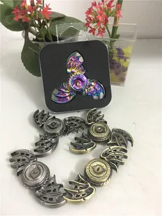 Fine Copper Series Bullets Six-Arm Jingang Adult Decompression Superhuman Toy Colorful Finger Fingertip EDC Spinner