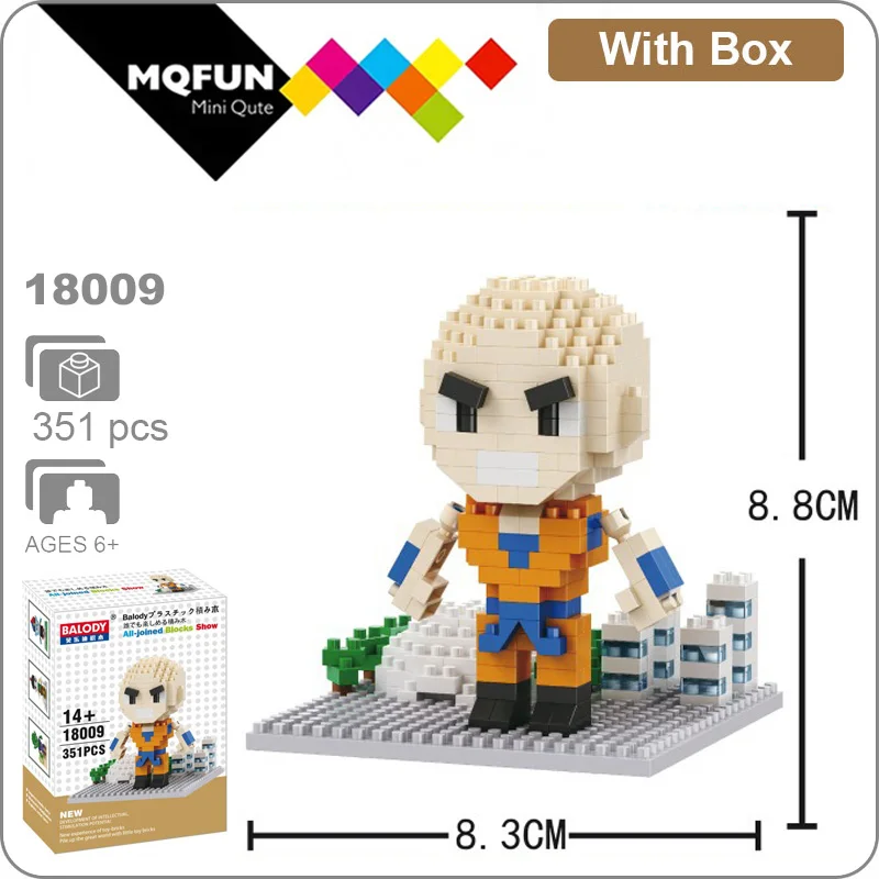 Balody аниме японский мультфильм Dragon Ball Z Супер Герои 3D конструкторные модели Фигурки строительные блоки кирпичи обучающие игрушки - Цвет: 18009 With Box