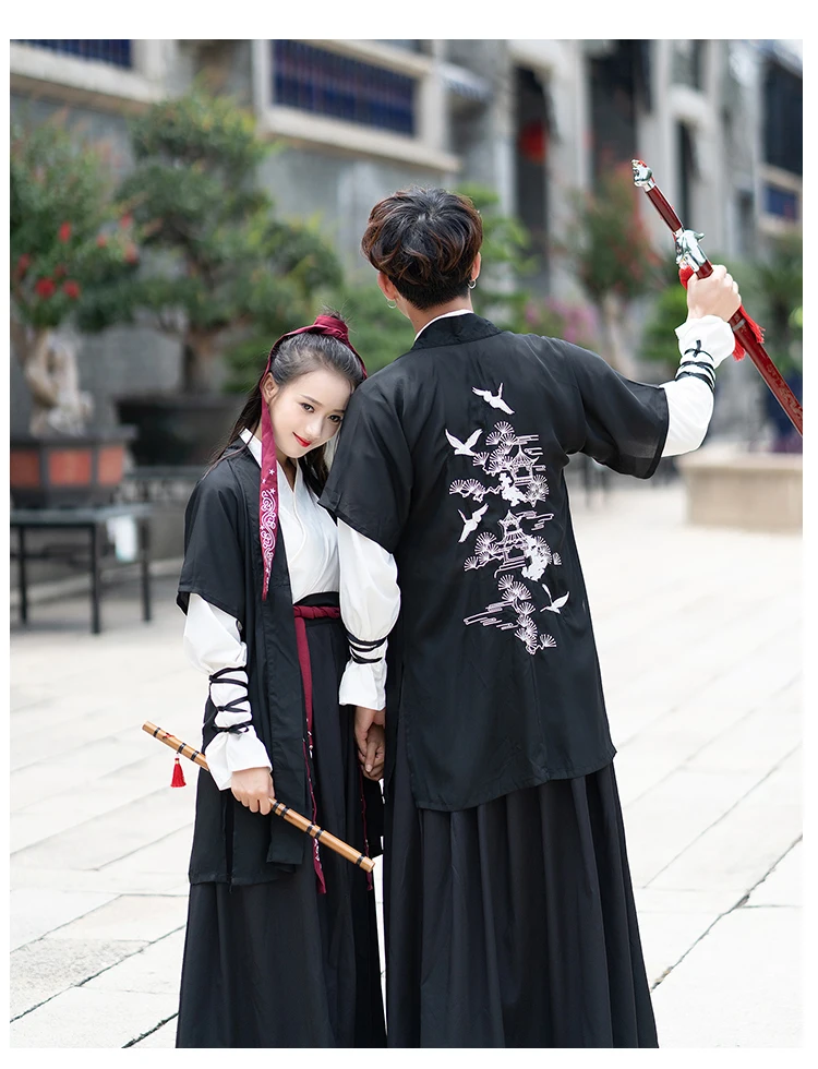 Традиционный китайский hanfu костюм Древняя китайская мужская женская Феи женский китайский Стиль Повседневный улучшенного качества; в стиле династии Тан; народные костюмы DL4188