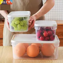 Контейнер для пищевых продуктов высокой емкости, 3/4 шт., костюмы из полипропиленового материала, прозрачный контейнер для еды с отдельной коробкой для пищевых продуктов с крышкой