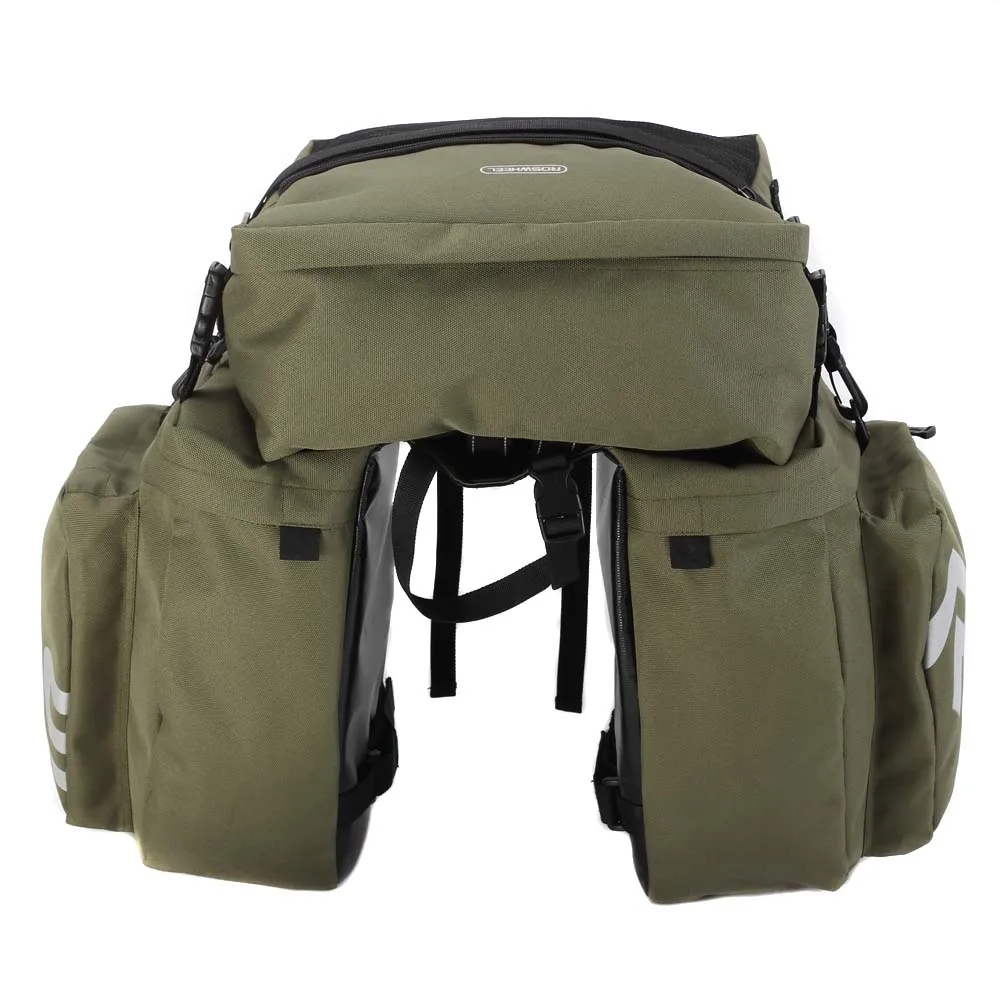 ROSWHEEL 3 in 1 Multifunction Road MTB Mountain Bike Bag Bicycle Pannier Rear Seat Trunk Bag